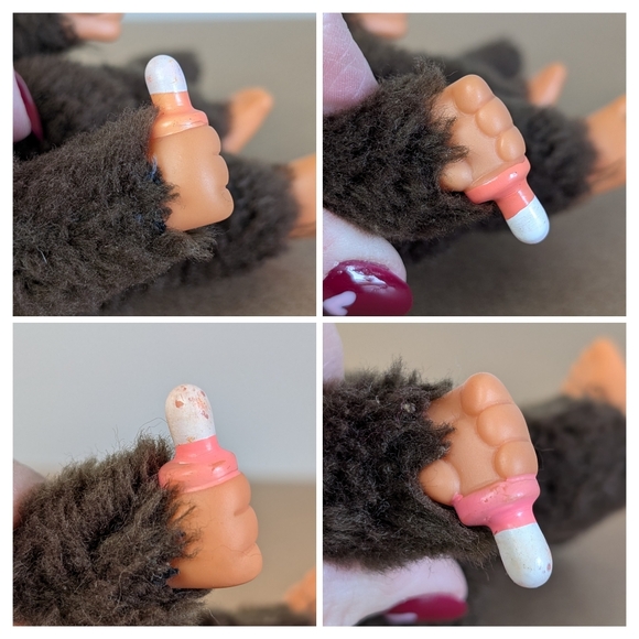 Vintage Monchhichi Thumb Sucking Monkey Duo (Flaws) - Picture 15 of 16